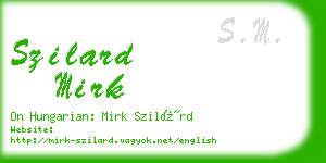 szilard mirk business card